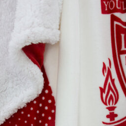 Liverpool Fc Sherpa Back Blanket Fleece Red White Football Throw 120Cm X 150Cm - thumbnail 3