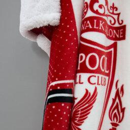 Liverpool Fc Sherpa Back Blanket Fleece Red White Football Throw 120Cm X 150Cm - thumbnail 4
