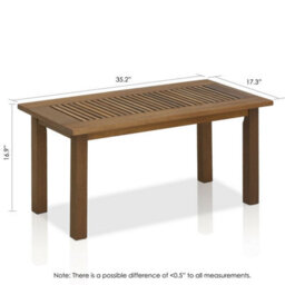 Walplus Furinno Tioman Hardwood Outdoor Coffee Table In Teak Oil, Natural - thumbnail 4