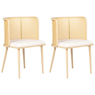 Beliani Set Of 2 Dining Chairs Kobuk Metal Light Brown - image 1