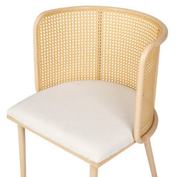 Beliani Set Of 2 Dining Chairs Kobuk Metal Light Brown - thumbnail 7