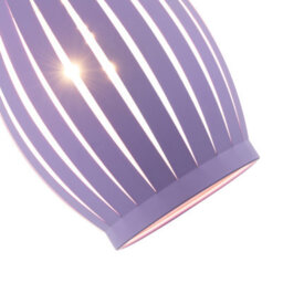 Happy Homewares Modern Unique Grill Style Ceiling Pendant Lighting Shade In Soft Lilac - thumbnail 3