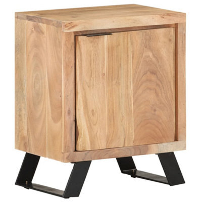 Berkfield Bedside Cabinet 40X30X50 Cm Solid Acacia Wood With Live Edges - image 1