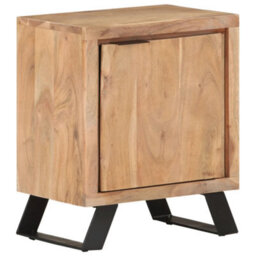 Berkfield Bedside Cabinet 40X30X50 Cm Solid Acacia Wood With Live Edges - thumbnail 9