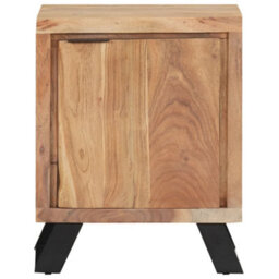 Berkfield Bedside Cabinet 40X30X50 Cm Solid Acacia Wood With Live Edges - thumbnail 2