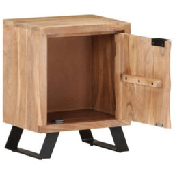 Berkfield Bedside Cabinet 40X30X50 Cm Solid Acacia Wood With Live Edges - thumbnail 3