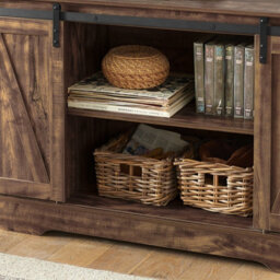 Sobuy Fsb60-N, Storage Cabinet Sideboard With 2 Sliding Doors, Kitchen Hall Cabinet, Wood Veneer,w120Xd39.5Xh70.5 - thumbnail 5