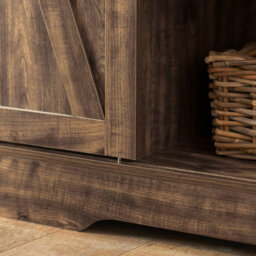 Sobuy Fsb60-N, Storage Cabinet Sideboard With 2 Sliding Doors, Kitchen Hall Cabinet, Wood Veneer,w120Xd39.5Xh70.5 - thumbnail 7