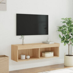 Walplus Tv Cabinet With Led Lights Sonoma Oak 100X30X30 Cm - thumbnail 6