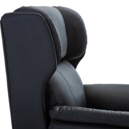 More4Homes Rise Recliner Chair With Single Motor, Remote Control, Pocket Storage And Wingback Design In Black Bonded Leather - thumbnail 5
