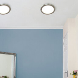 Litecraft Satin Nickel Magnetic Bezel For 18W Darly Bathroom Flush Ceiling Light - thumbnail 1