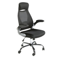 Angel Cerda Stylish Black Fabric Swivel Office Chair For Modern Workspaces - thumbnail 1