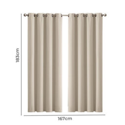 Marlow Blackout Curtains Window Curtain Draperies Pair Eyelet Bedroom Decor - thumbnail 2