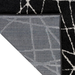 Black Easy To Clean Abstract Luxurious Modern Rug For Living Room, Bedroom - 160Cm X 221Cm - thumbnail 7