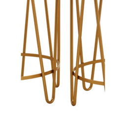 Orsina Set Of 2 Hairpin Design Side Tables,modern Accent Tables,gold Finished Nesting Table,decorative Round Table - thumbnail 6