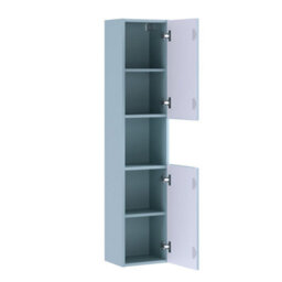 Heze Furniture Noca Bathroom Cabinet 60Cm With Worktop And Countertop Basin And Tall Unit In Baby Blue - thumbnail 5