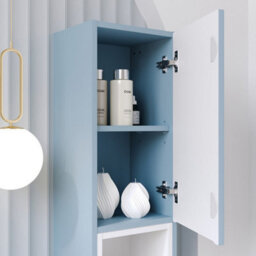 Heze Furniture Noca Bathroom Cabinet 60Cm With Worktop And Countertop Basin And Tall Unit In Baby Blue - thumbnail 6
