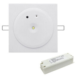 Long Life Lamps Company 3W Recessed Led Emergency Ceiling Light Square Ultraslim Panel Maintained/ Non-Maintained 180 Minutes Eml04 - thumbnail 1