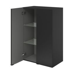 GoodHome Imandra Deep Matt Black Bathroom Double Wall Cabinet (H)90Cm (W)60Cm - thumbnail 3