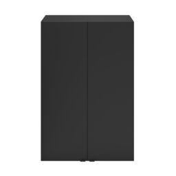 GoodHome Imandra Deep Matt Black Bathroom Double Wall Cabinet (H)90Cm (W)60Cm - thumbnail 2
