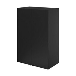 GoodHome Imandra Deep Matt Black Bathroom Double Wall Cabinet (H)90Cm (W)60Cm
