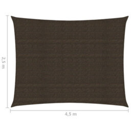Berkfield Sunshade Sail 160 G/m2 Brown 2.5X4.5 M Hdpe - thumbnail 6