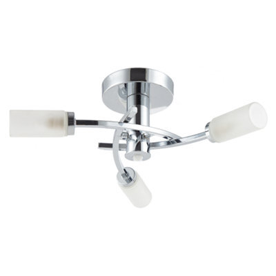 Happy Homewares Modern Sensor Bathroom Ceiling Light In Chrome With Multi Functions - image 1