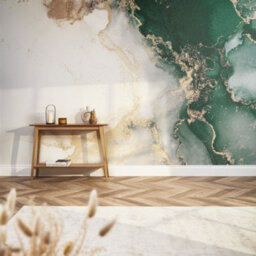 I Love Wallpaper Amalfi Mural In Emerald And Gold (350Cm X 240Cm)