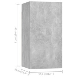 Berkfield Tv Cabinets 7 Pcs Concrete Grey 30.5X30X60 Cm Engineered Wood - thumbnail 7
