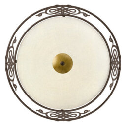 Elegant Antique Brown Gold Wall And Ceiling Light With Beige Glass Shade