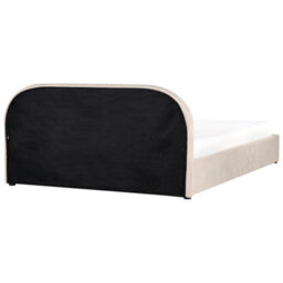 Beliani Ottoman Bed Chenille Quillien 180 X 200 Cm (Eu Super King) Light Beige - thumbnail 7
