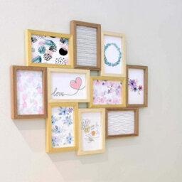 Nielsen Accent Photo Collage Frame For 10 Pictures 4X6In - Mixed Wood Finishes - thumbnail 4