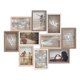 Nielsen Accent Photo Collage Frame For 10 Pictures 4X6In - Mixed Wood Finishes - thumbnail 1