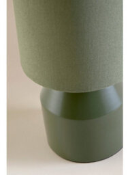 Deenz Modern Chic Ceramic Beside Tableware Lamp Clean Lines Miniature Silhouette Style Fabric Textured Shade Green 26 X 14 Cm - thumbnail 3