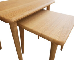 Furniture 48 Selka Solid Oak Nest Of Tables - thumbnail 3