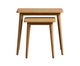 Furniture 48 Selka Solid Oak Nest Of Tables - thumbnail 2