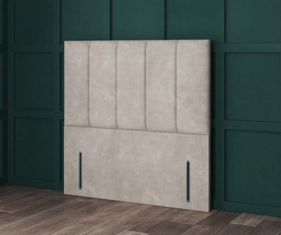 Comfy Deluxe 4Ft6 Silver Linen 54Inch 5 Panel Headboard - image 1