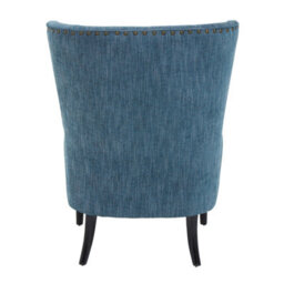 Orsina Green Wingback Lounge Arm Chair, High Back Fabric Living Room Chair, Mid Century Arm Chair With Fabric - thumbnail 5
