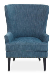 Orsina Green Wingback Lounge Arm Chair, High Back Fabric Living Room Chair, Mid Century Arm Chair With Fabric
