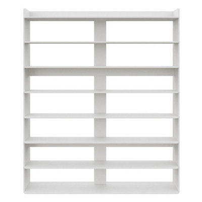 8 Tier Wooden Shoe Rack Cabinet Hallway Footwear Shoes Organizer Storage Shelf A - image 1