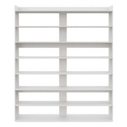 8 Tier Wooden Shoe Rack Cabinet Hallway Footwear Shoes Organizer Storage Shelf A - thumbnail 1