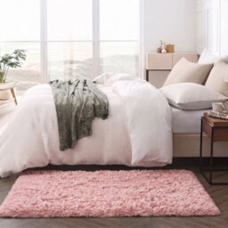 Oxford Homeware Shaggy Rug Anti-Slip Washable Soft Fluffy Living Room And Bedroom Rug (Pink, 50X80Cm) - thumbnail 6