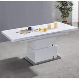 Furniture in Fashion Elgin Extending High Gloss Coffee To Dining Table In White - thumbnail 5