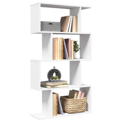 Berkfield Room Divider Bookcase 4-Tier White 70X24X129 Cm Engineered Wood - image 1