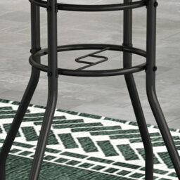 Outsunny Garden Table With Glass Printed Design For Outdoor, Multicolour - thumbnail 9