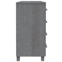 Berkfield Sturdy Sideboard Dark Grey 113X40X80 Cm Solid Wood Pine - thumbnail 5