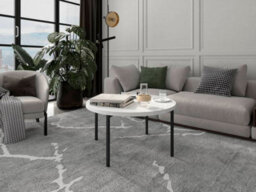Arte Sleek And Stylish Sigma C Coffee Table (800mm X 450mm X 800mm) In Glossy White - thumbnail 2