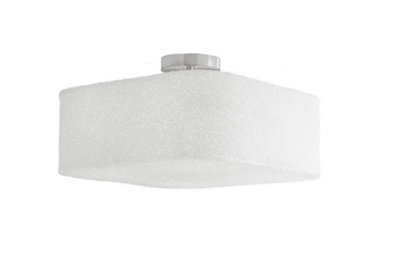 Luminosa Lighting Luminosa Dea Cylindrical Semi Flush Ceiling Light White 42X42X25Cm