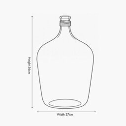 Pacific Lifestyle Large Clear Recycled Glass Bottle Vase With Raffia Neck - thumbnail 6