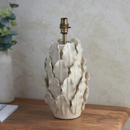 Loops Elegant Ivory Crackle Glaze Table Lamp Base Set - 2 Pack With Aged Brass Finish - thumbnail 2